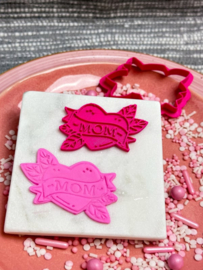 Mom heart stamp & cutter