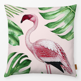 Sierkussen Jungle Flamingo Roze/Groen
