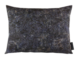 Sierkussen Batik Cotton Dark Blauw/Paars/Beige 50x40cm