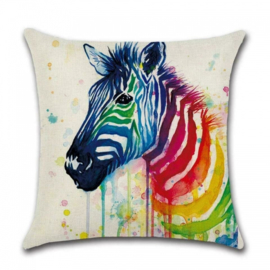 Sierkussen Rainbow Zebra Javy Multikleur 45x45cm