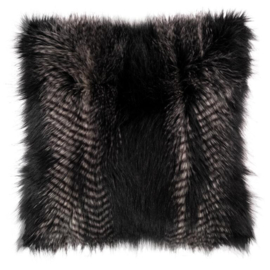 Sierkussen Fox Fur Zwart 45x45cm