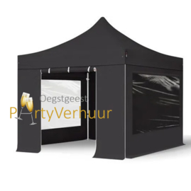 Grizzly  easy up partytent 3 x 3 zwart