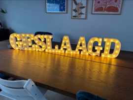 Lichtgevende letters geslaagd