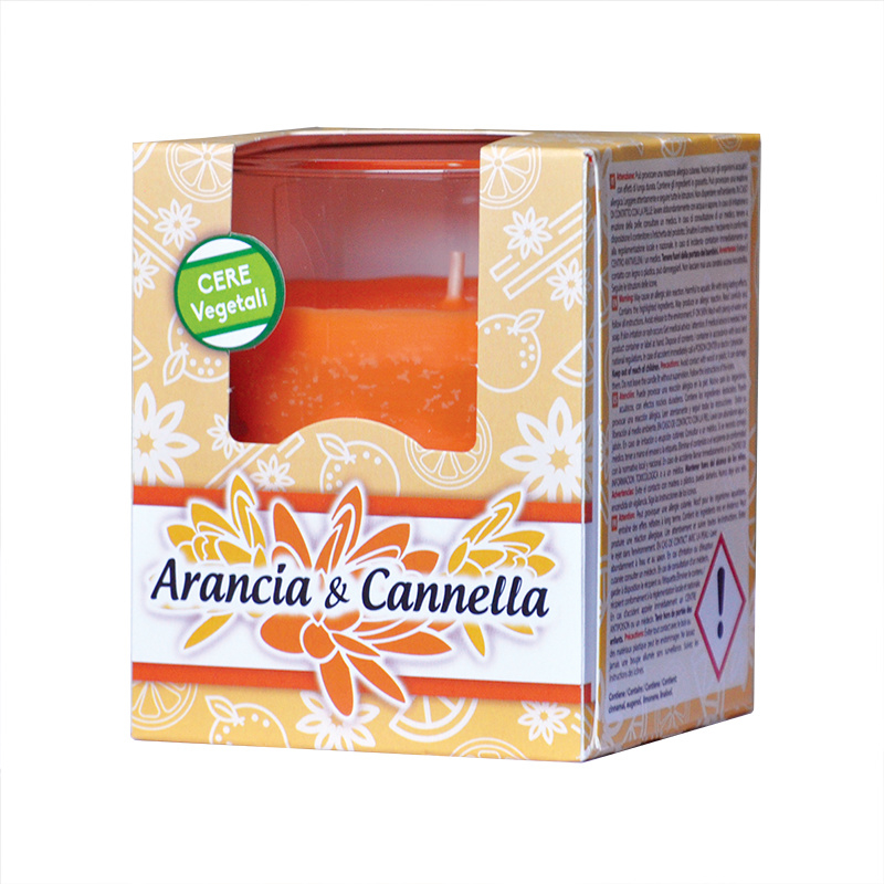 Geurkaars Arancia & Cannella (sinaasappel en kaneel, 140 gram)