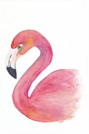 Wenskaart Flamingo