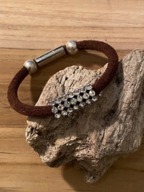 leren armband bling bling