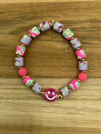 armbandje kids smile pink
