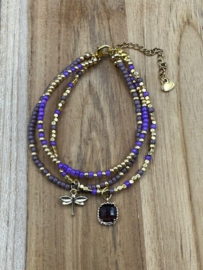armband purple gold