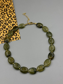 ketting Olivia olijfgroen