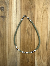 heishi ketting green