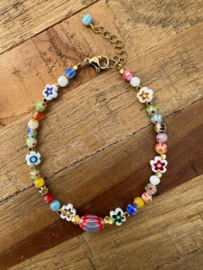 armbandje millefiori Rosa