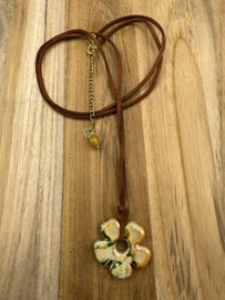 ketting flower power yellow