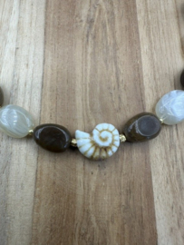 ketting Olivia bruin/beige