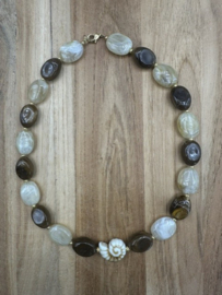ketting Olivia bruin/beige