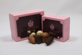 Roze La Bohème doosje met 350 gram luxe bonbons