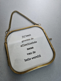 MESSING HANGER 10x10 MET EIGEN TEKST