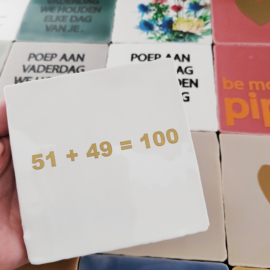 TEGELTJE MET EIGEN TEKST/QUOTE (VINYL)