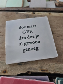 DOE MAAR GEK