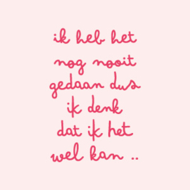 PARELMOER KAARTJE IK HEB HET NOG NOOIT GEDAAN