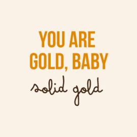 PARELMOER KAARTJE YOU ARE GOLD