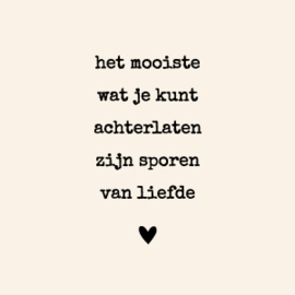 PARELMOER KAARTJE SPOREN VAN LIEFDE