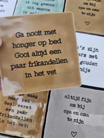 QUOTE TEGELTJE FRIKANDELLEN IN HET VET