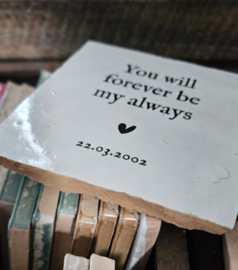 MAROKKAANSE ZELLIGE MET EIGEN TEKST/QUOTE