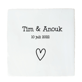 TEGELTJE LIEFDE III (NAMEN & DATUM)