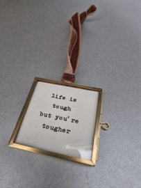 MESSING HANGER 6 x 6 MET EIGEN TEKST