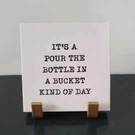 HOUTEN TEGELTJE MET EIGEN TEKST/QUOTE