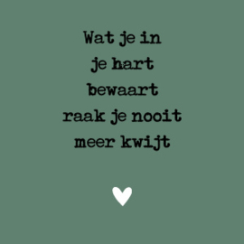 PARELMOER KAARTJE WAT JE IN JE HART BEWAART