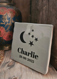 GEBOORTETEGELTJE MAAN & STERREN