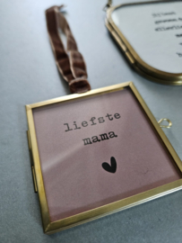 MESSING HANGER 6 x 6 MET EIGEN TEKST