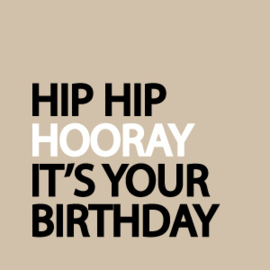 PARELMOER KAARTJE HIP HIP HOORAY