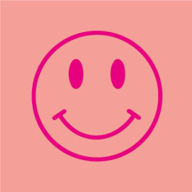 PARELMOER KAARTJE SMILEY PINK