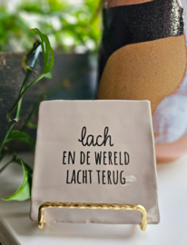 Bisoutjes Tegelhouder goud 75 mm gedraaid metaal