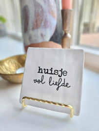 Bisoutjes Tegelhouder goud 75 mm gedraaid metaal