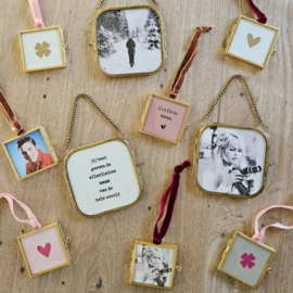 MESSING HANGER 10x10 MET EIGEN TEKST