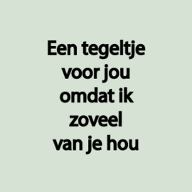 PARELMOER KAARTJE EEN TEGELTJE VOOR JOU