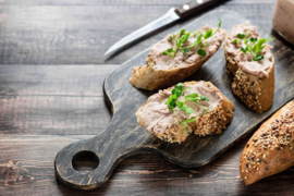 Silvania Pate with Venison Meat, Sauteed Mushrooms and Tomato