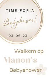 Poster babyshower beige