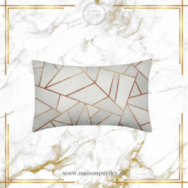 Kussenhoes White/Gold Long