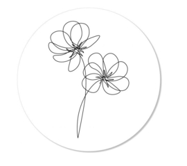 Muurcirkel Flowers S