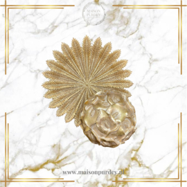 Deco schaal Bloem goud