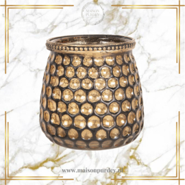 Waxinelichthouder Golden Honeycomb