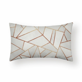 Kussenhoes White/Gold Long