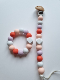 Bijtring roze mix
