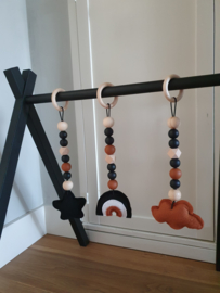 Babygym "zwart/roest"