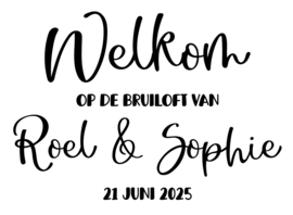 Sticker Welkomsbord Speels