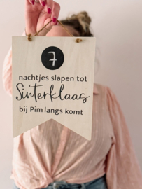 Aftel bordje Sinterklaas